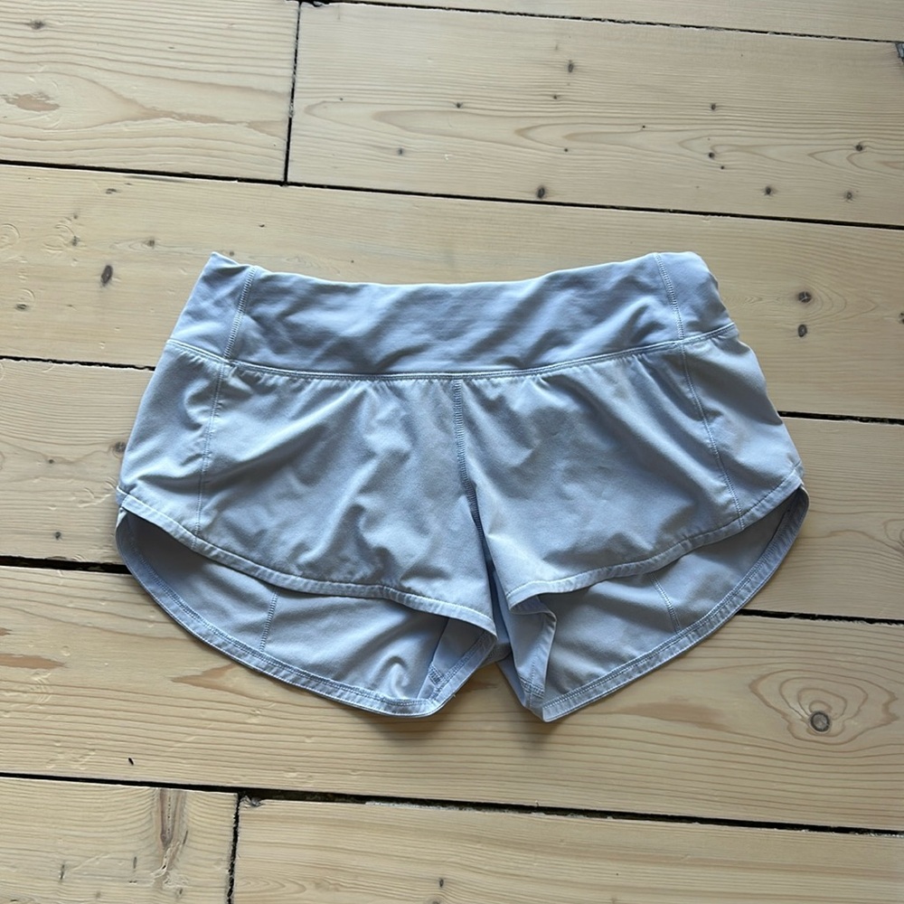 Lululemon Light Blue Speedup shorts, 2.5 inches